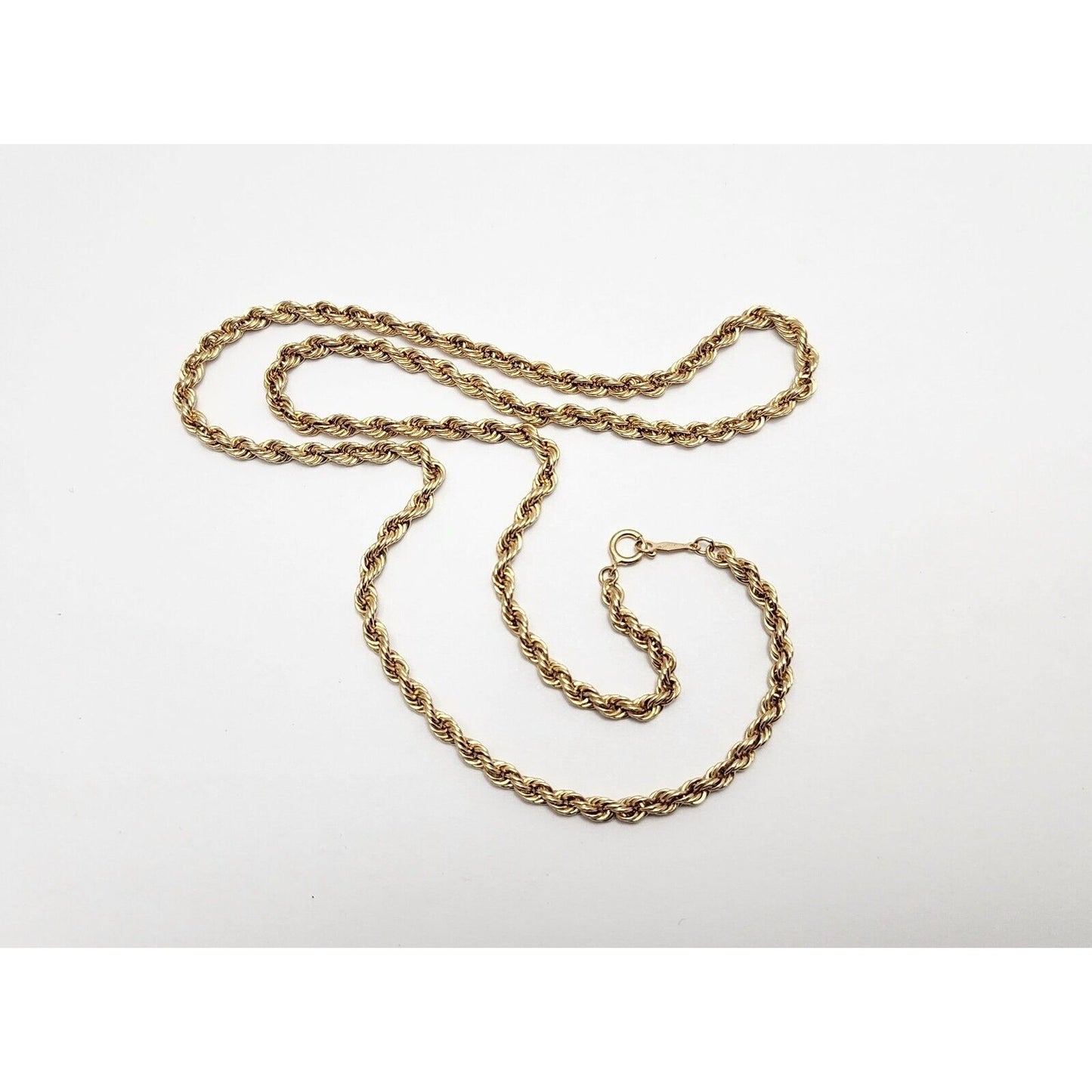 14K Yellow Gold Rope Chain Necklace