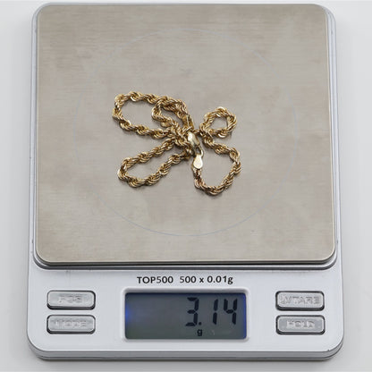 14K Yellow Gold Rope Anklet Bracelet