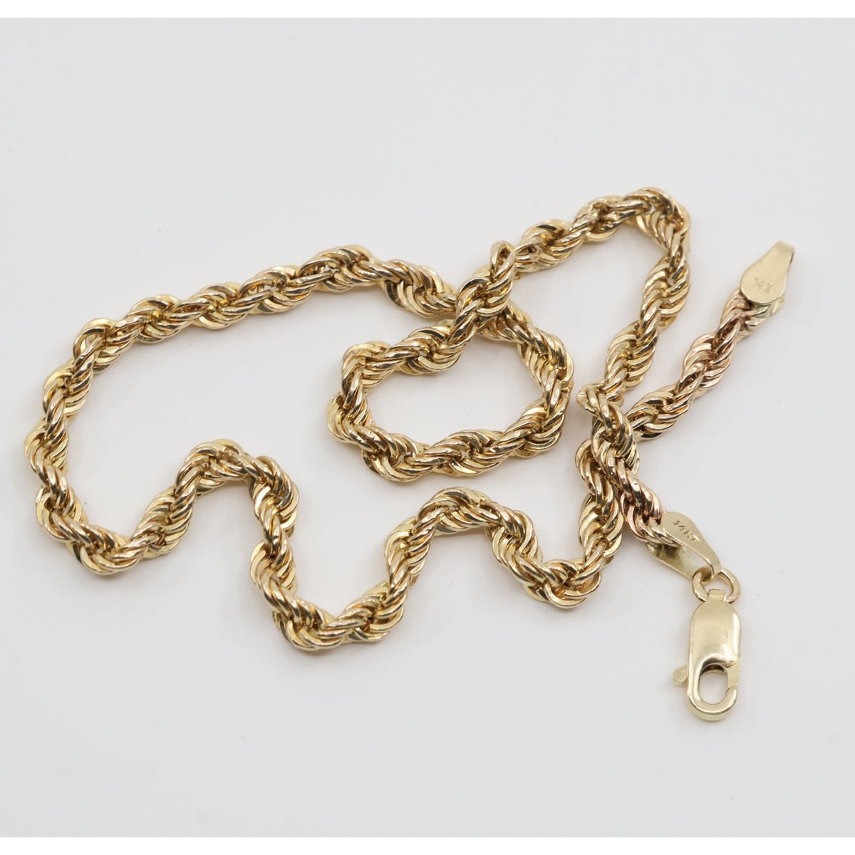 14K Yellow Gold Rope Anklet Bracelet