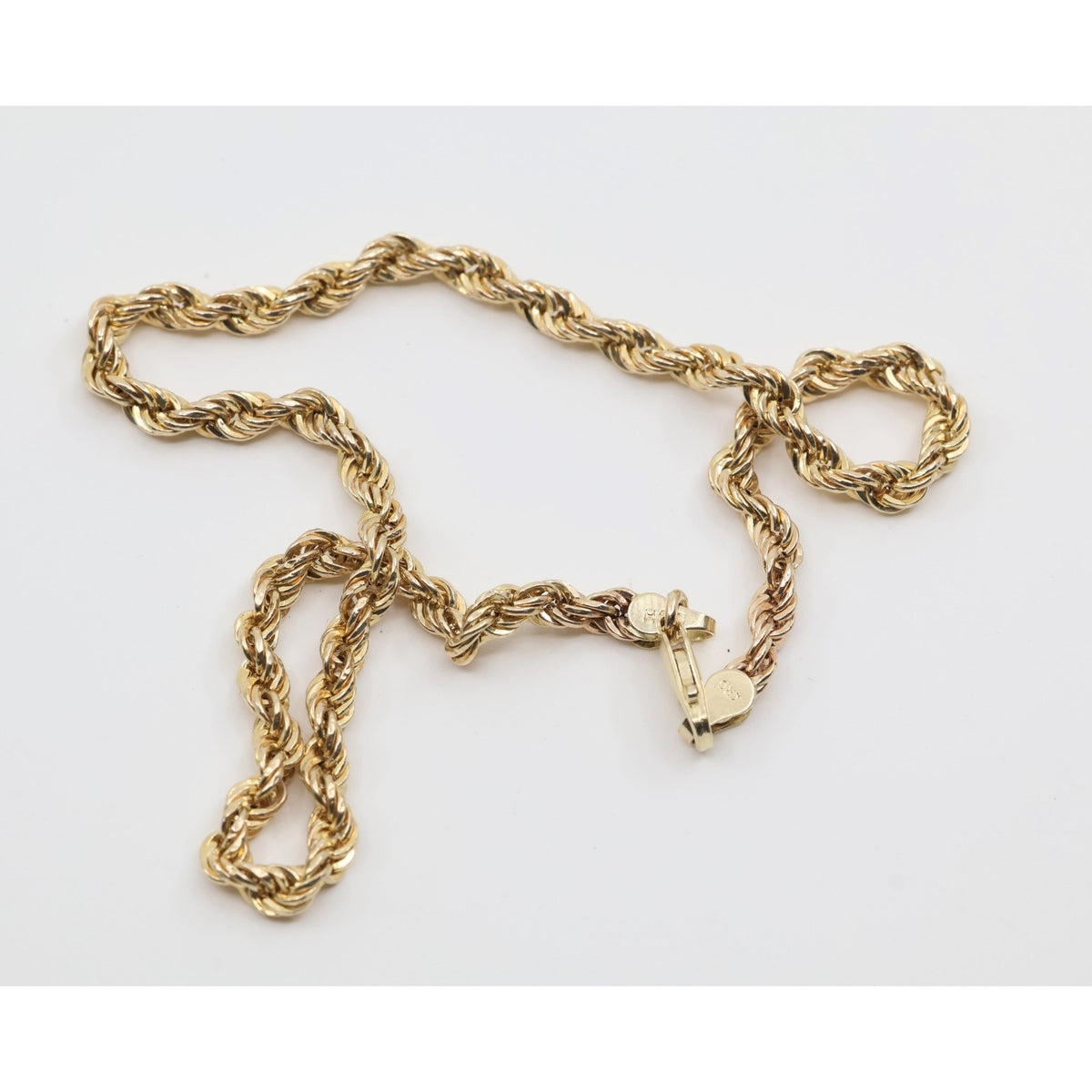 14K Yellow Gold Rope Anklet Bracelet