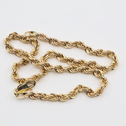 14K Yellow Gold Rope Anklet Bracelet