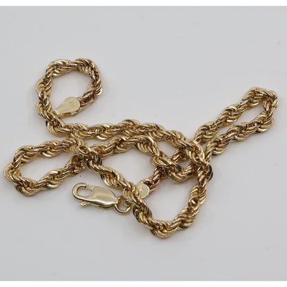 14K Yellow Gold Rope Anklet Bracelet