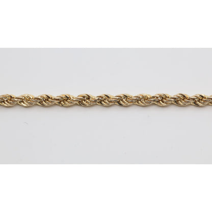 14K Yellow Gold Rope Anklet Bracelet