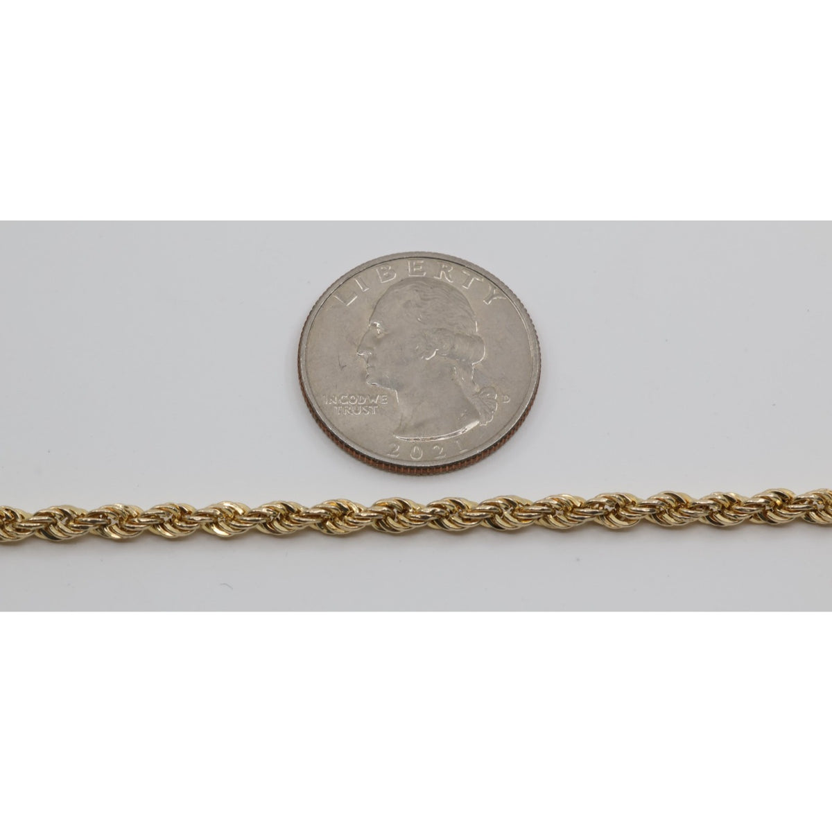 14K Yellow Gold Rope Anklet Bracelet