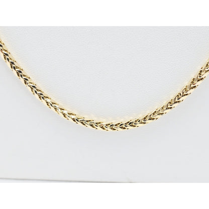 14K Yellow Gold Rounded Franco Link Chain Necklace
