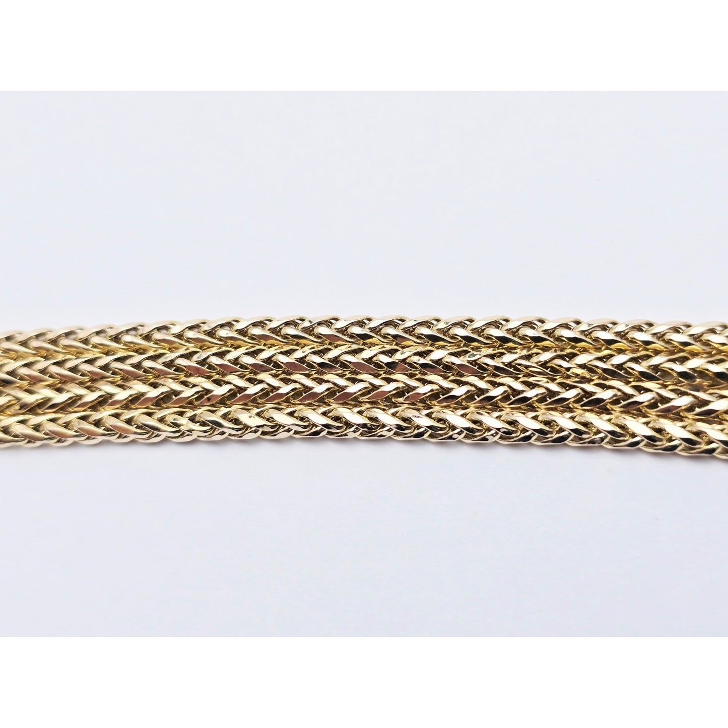 14K Yellow Gold Rounded Franco Link Chain Necklace