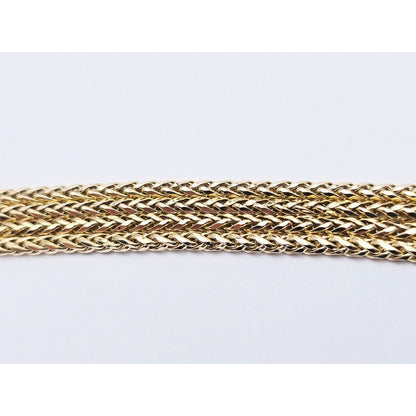 14K Yellow Gold Rounded Franco Link Chain Necklace
