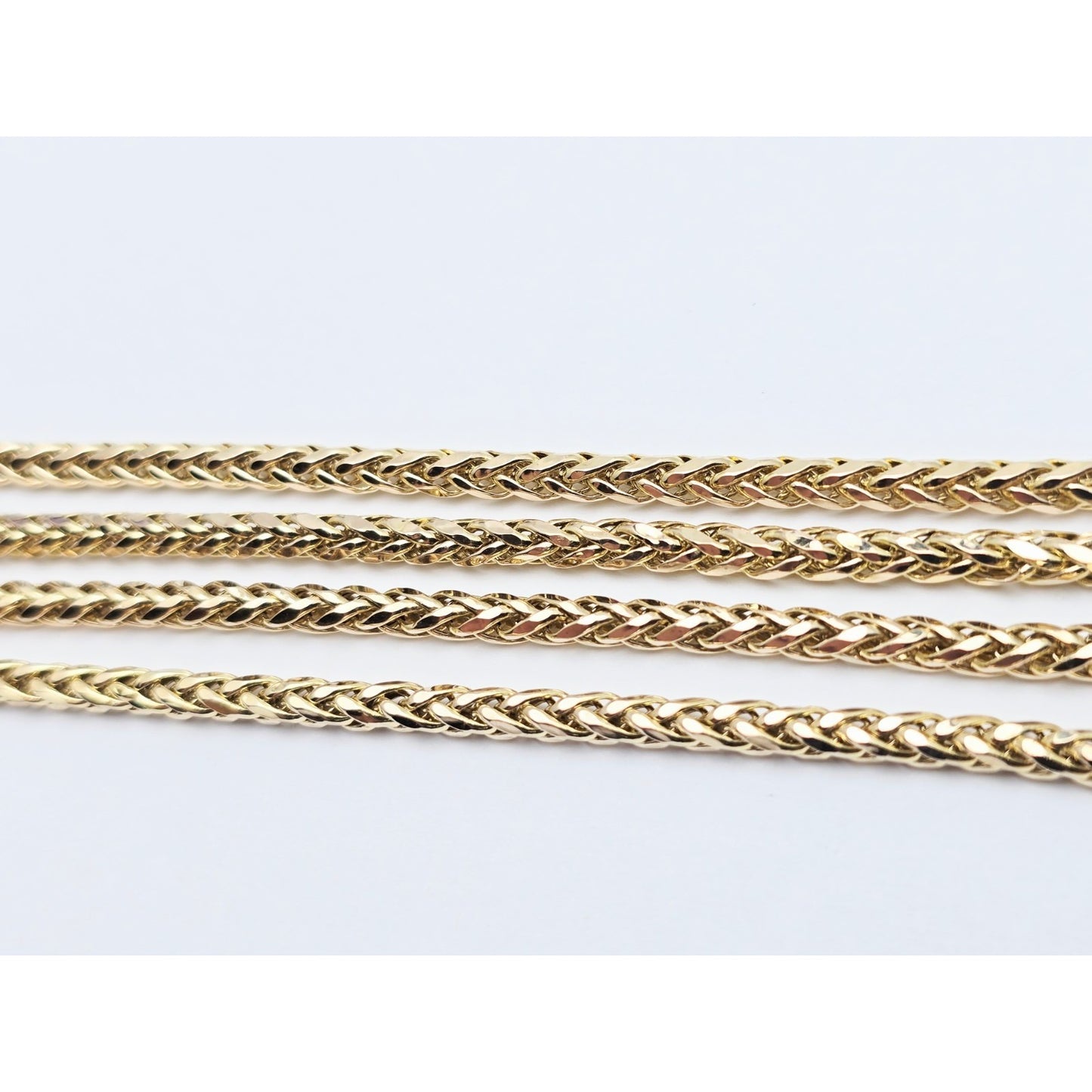 14K Yellow Gold Rounded Franco Link Chain Necklace