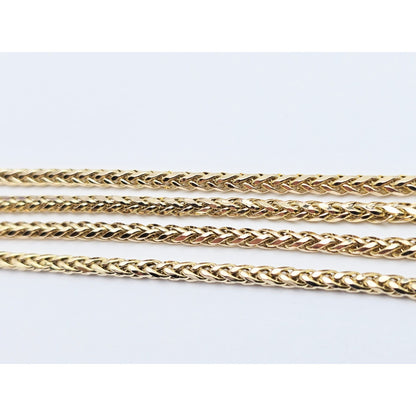 14K Yellow Gold Rounded Franco Link Chain Necklace