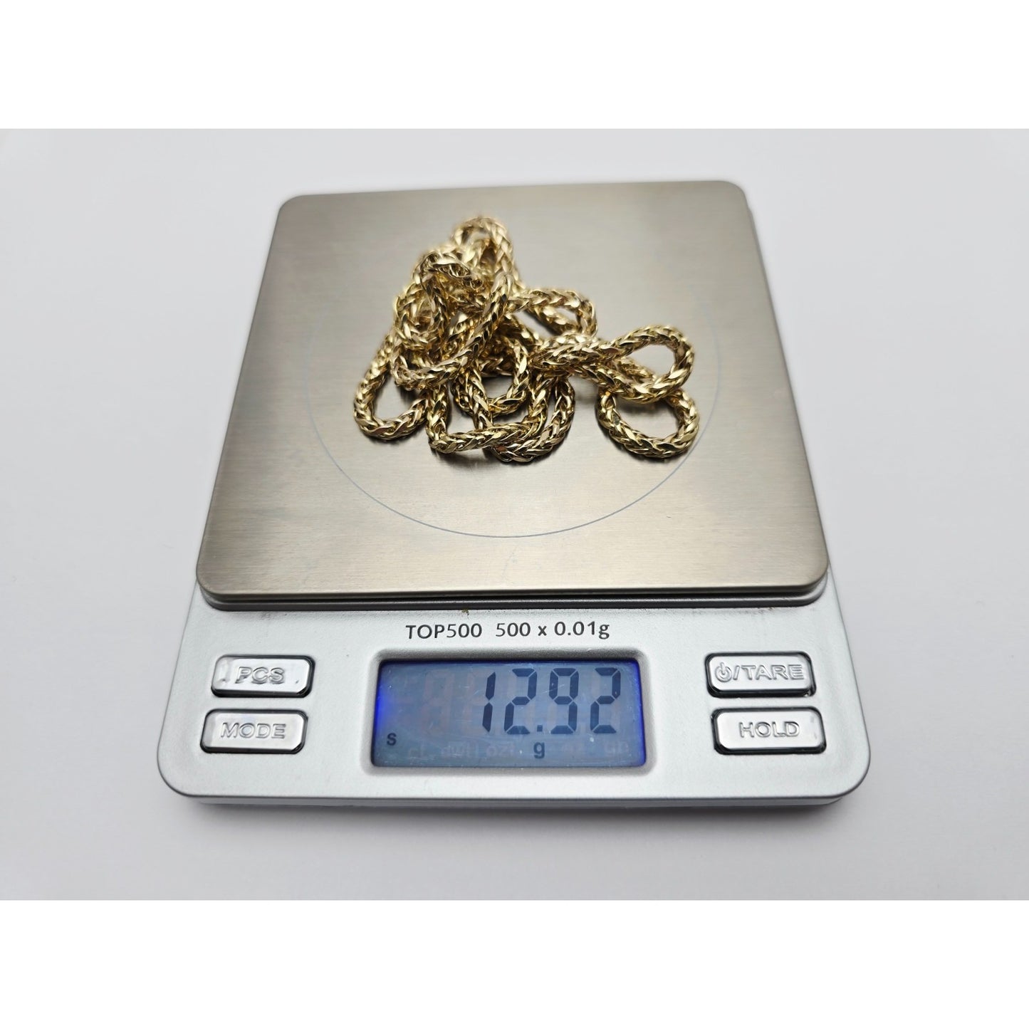 14K Yellow Gold Rounded Franco Link Chain Necklace