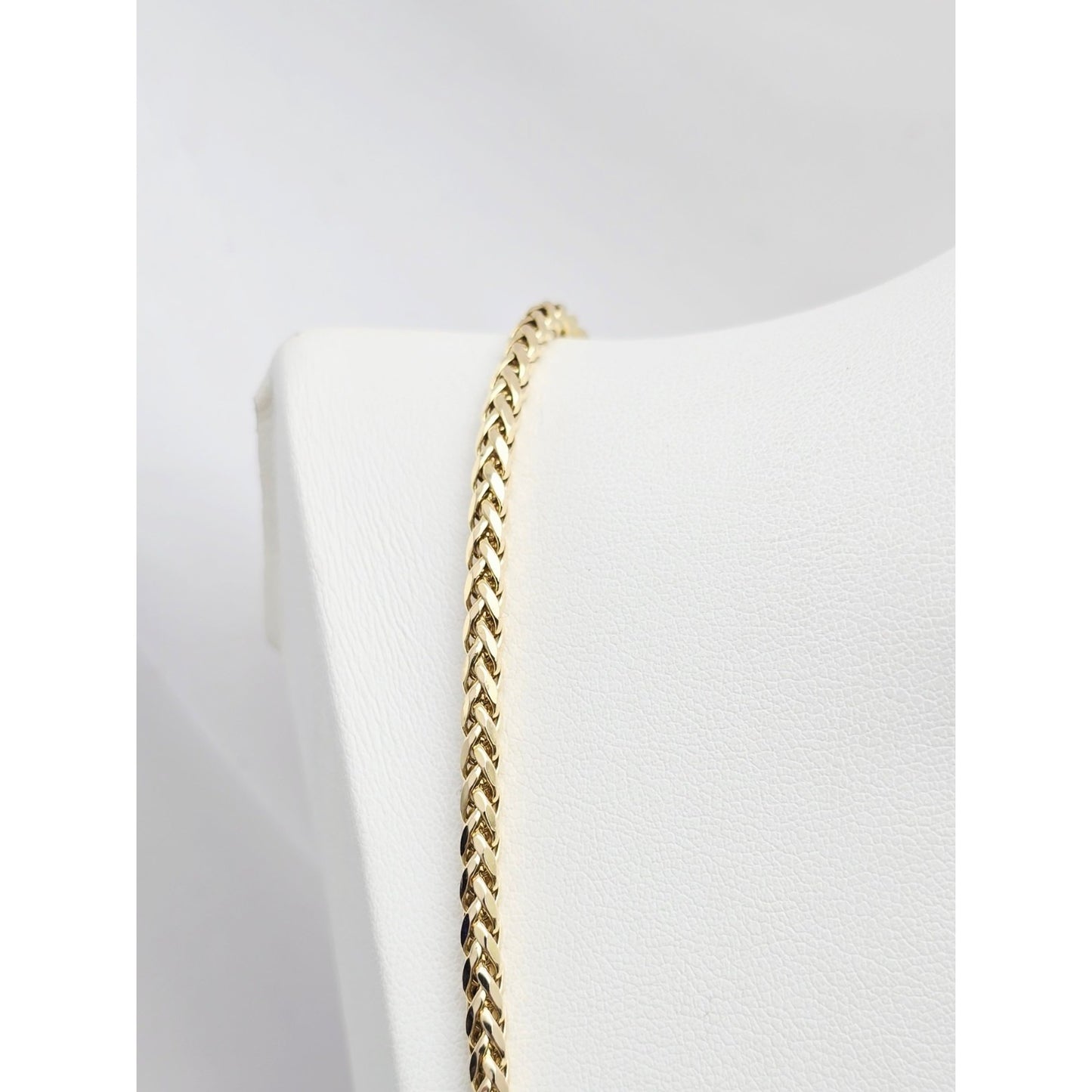 14K Yellow Gold Rounded Franco Link Chain Necklace