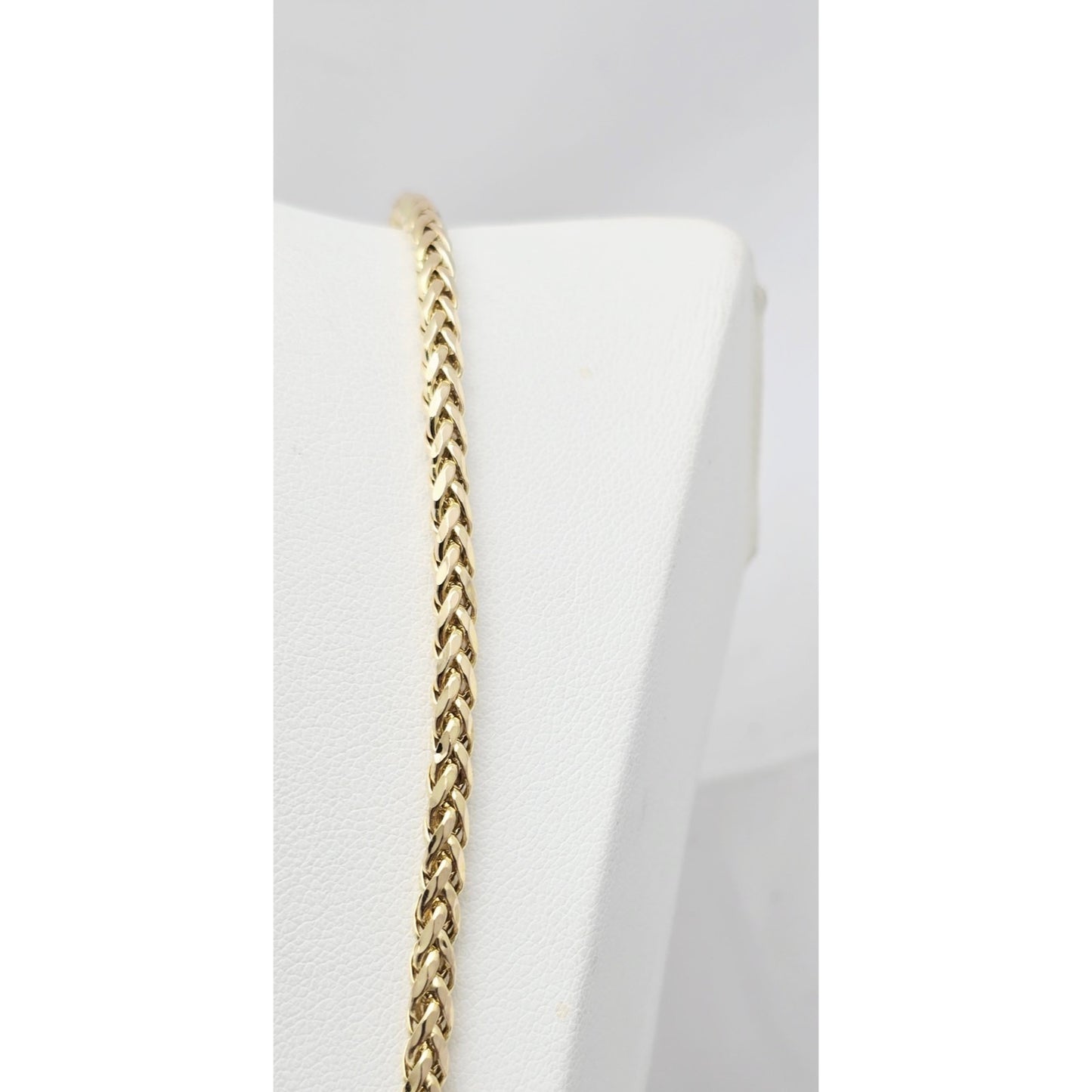 14K Yellow Gold Rounded Franco Link Chain Necklace