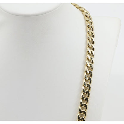 14K Yellow Gold Cuban Link Chain Necklace