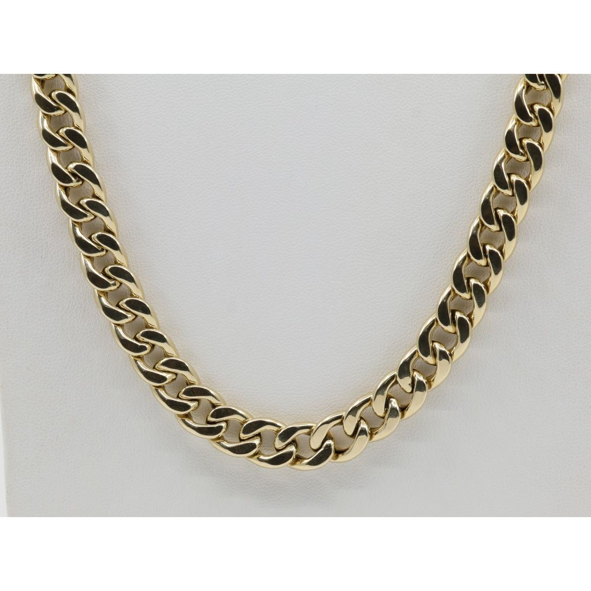 14K Yellow Gold Cuban Link Chain Necklace