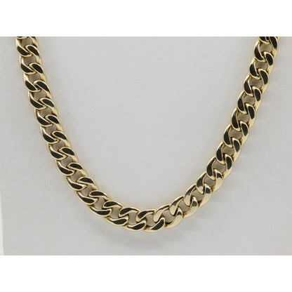 14K Yellow Gold Cuban Link Chain Necklace