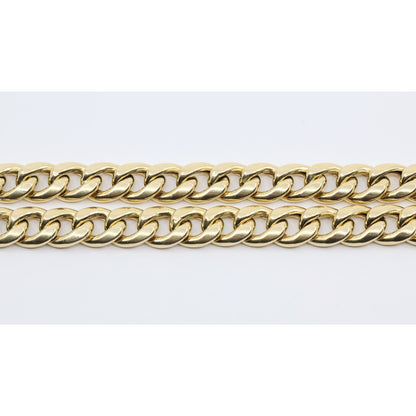 14K Yellow Gold Cuban Link Chain Necklace