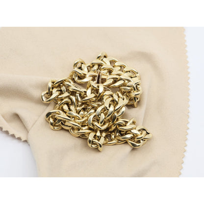 14K Yellow Gold Cuban Link Chain Necklace