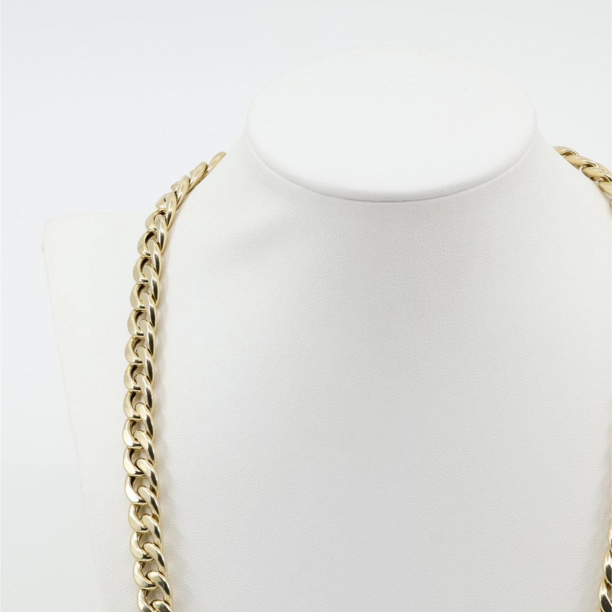14K Yellow Gold Cuban Link Chain Necklace