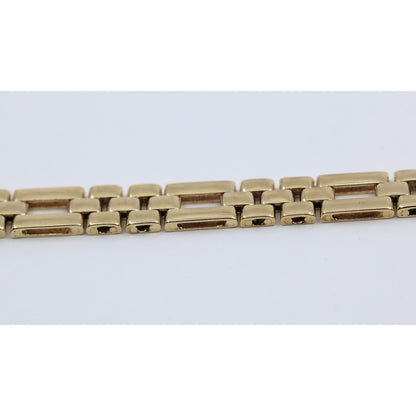 14K Two Tone Gold Diamond Custom Link Bracelet