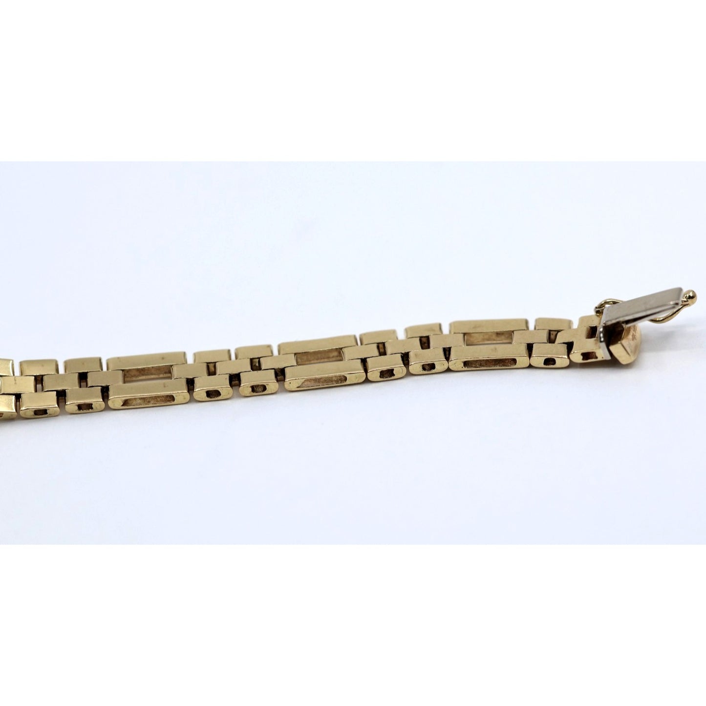 14K Two Tone Gold Diamond Custom Link Bracelet