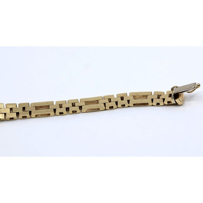 14K Two Tone Gold Diamond Custom Link Bracelet