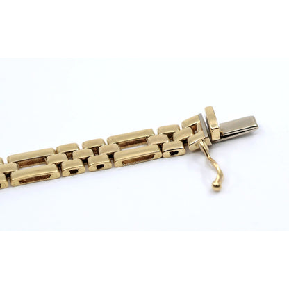 14K Two Tone Gold Diamond Custom Link Bracelet