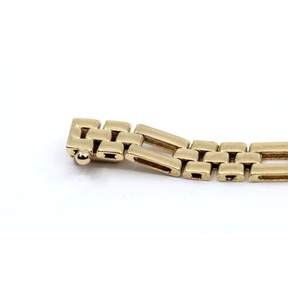 14K Two Tone Gold Diamond Custom Link Bracelet