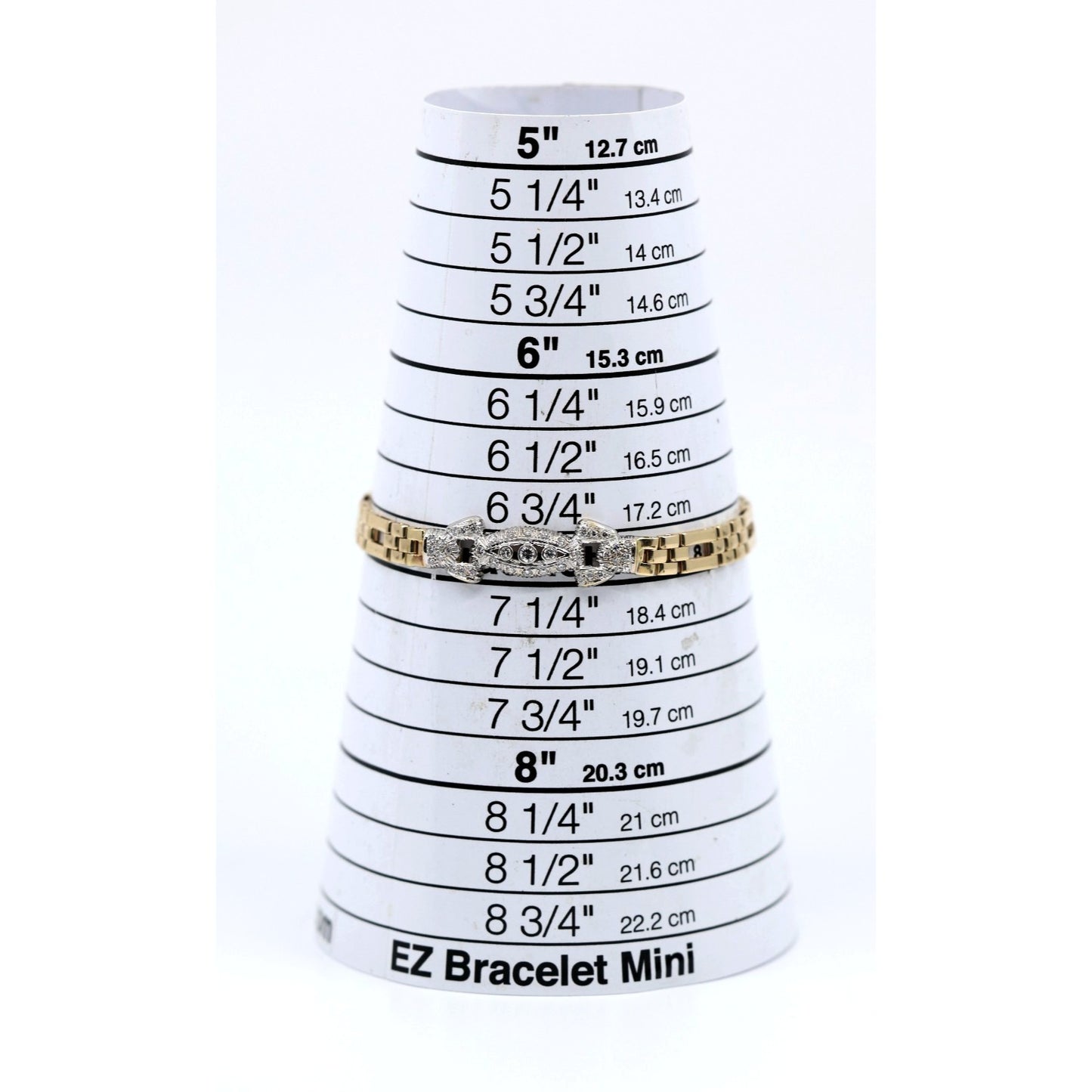 14K Two Tone Gold Diamond Custom Link Bracelet