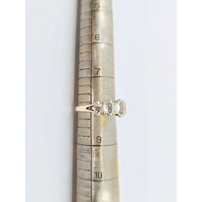 10K Yellow Gold 5 Stone CZ Ladies Ring