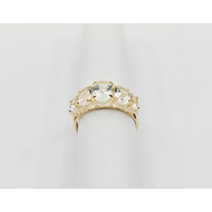 10K Yellow Gold 5 Stone CZ Ladies Ring