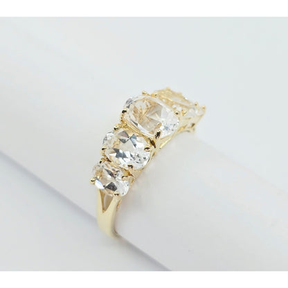 10K Yellow Gold 5 Stone CZ Ladies Ring