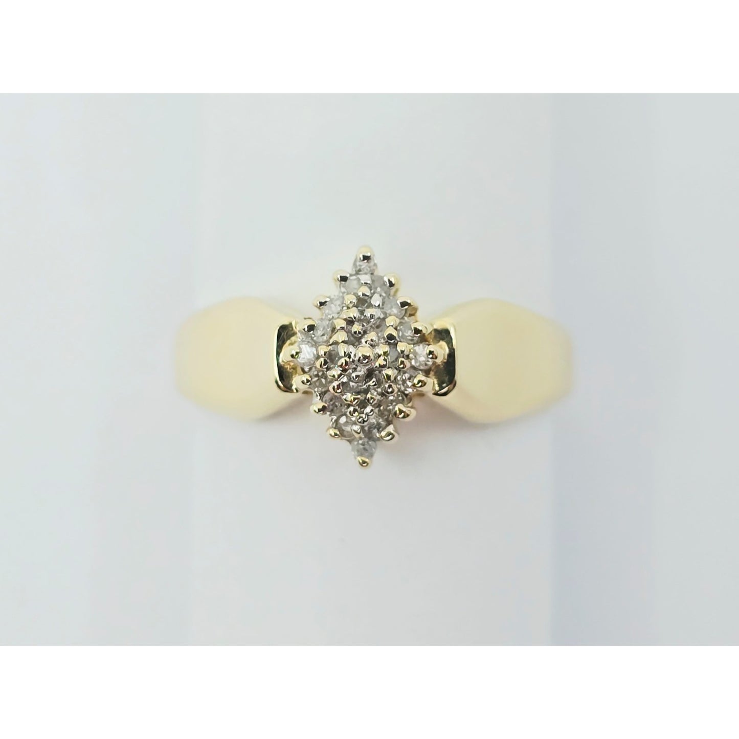 10K Yellow Gold Diamond Cluster Ring