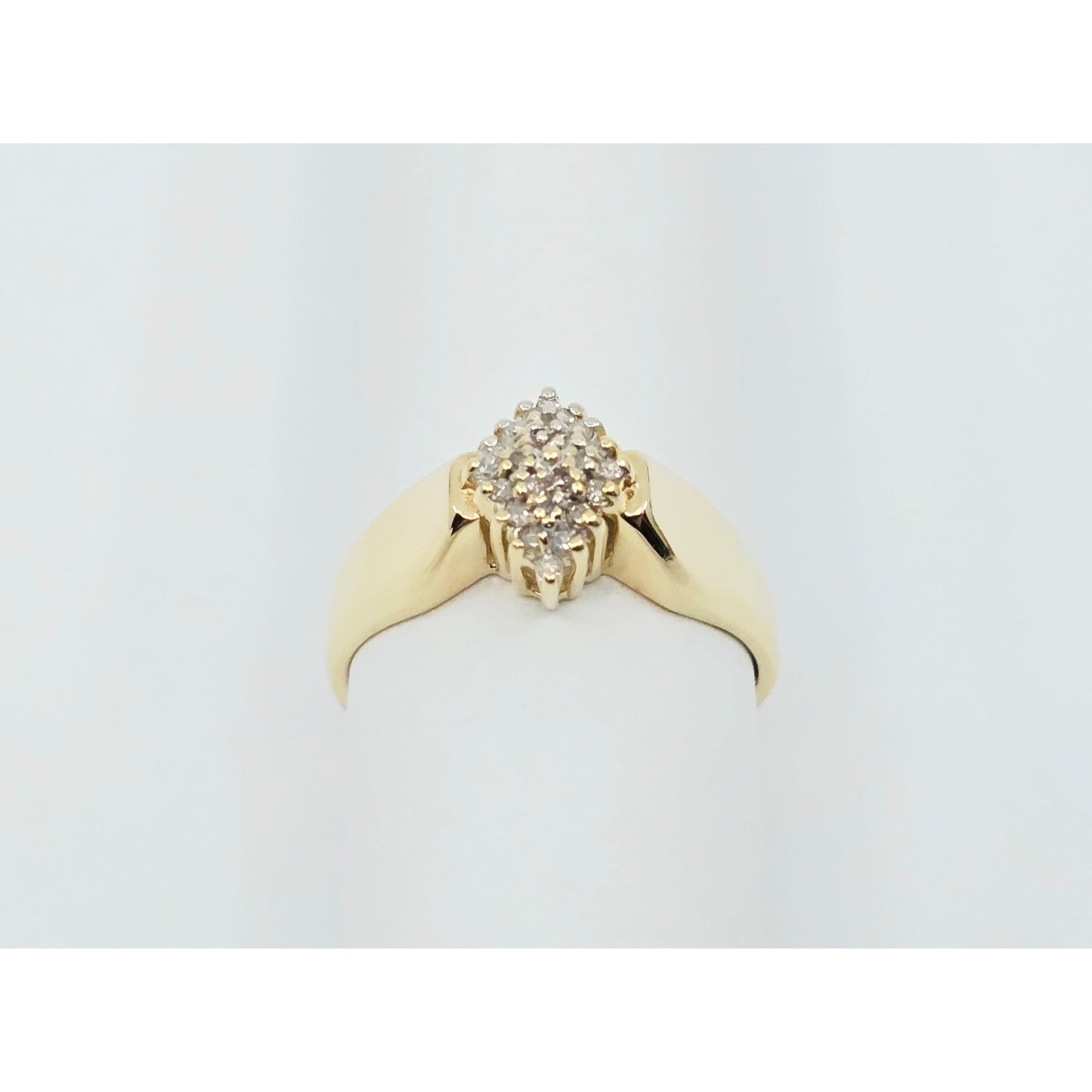 10K Yellow Gold Diamond Cluster Ring