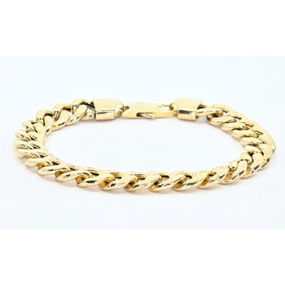 14K Yellow Gold Cuban Link Chain Bracelet