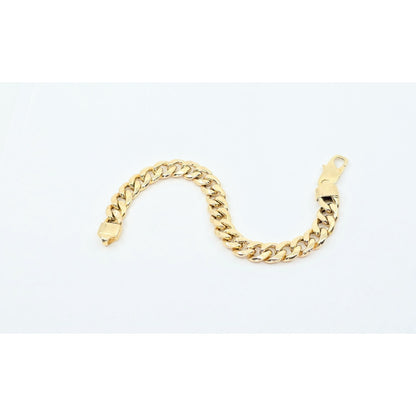 14K Yellow Gold Cuban Link Chain Bracelet