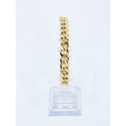 14K Yellow Gold Cuban Link Chain Bracelet