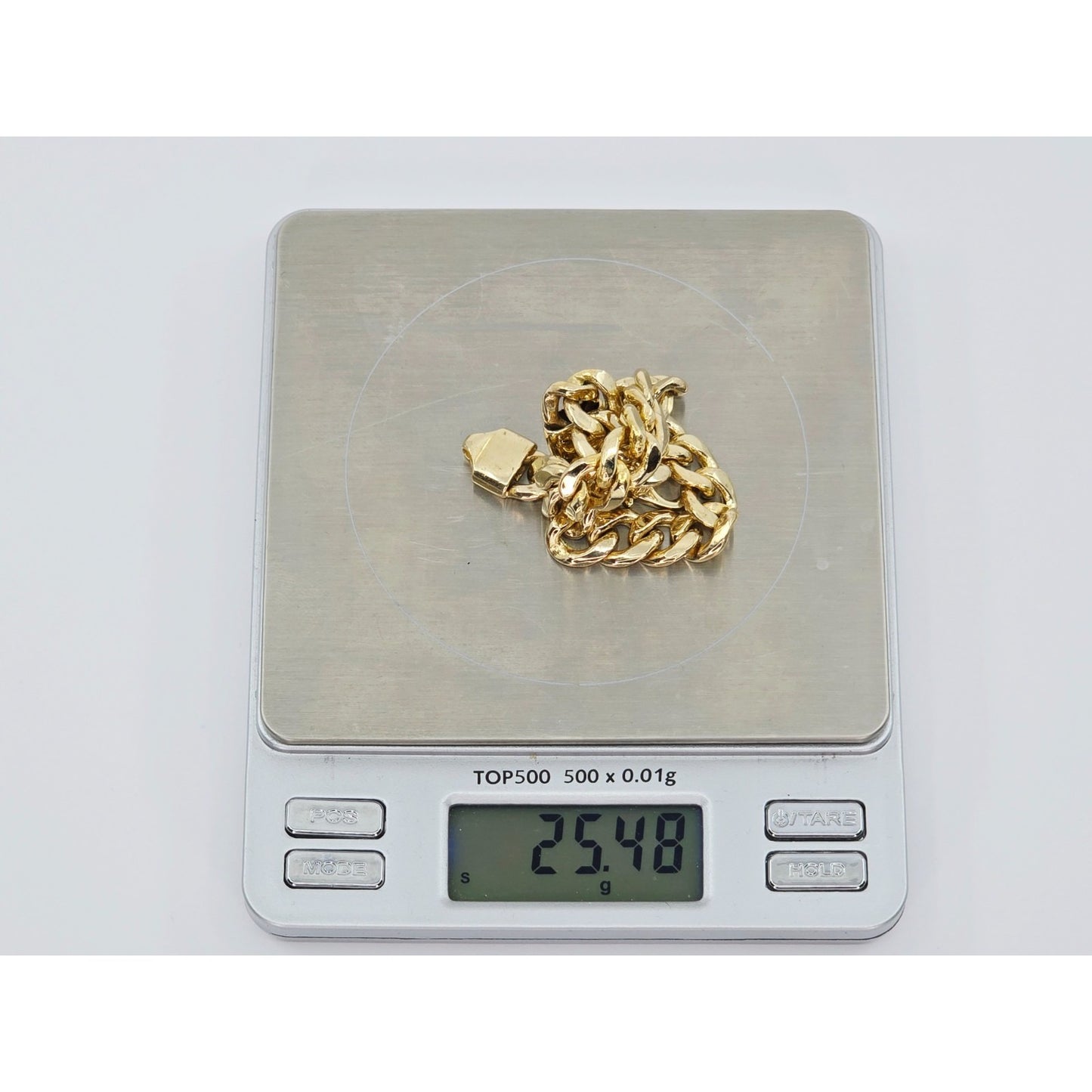 14K Yellow Gold Cuban Link Chain Bracelet