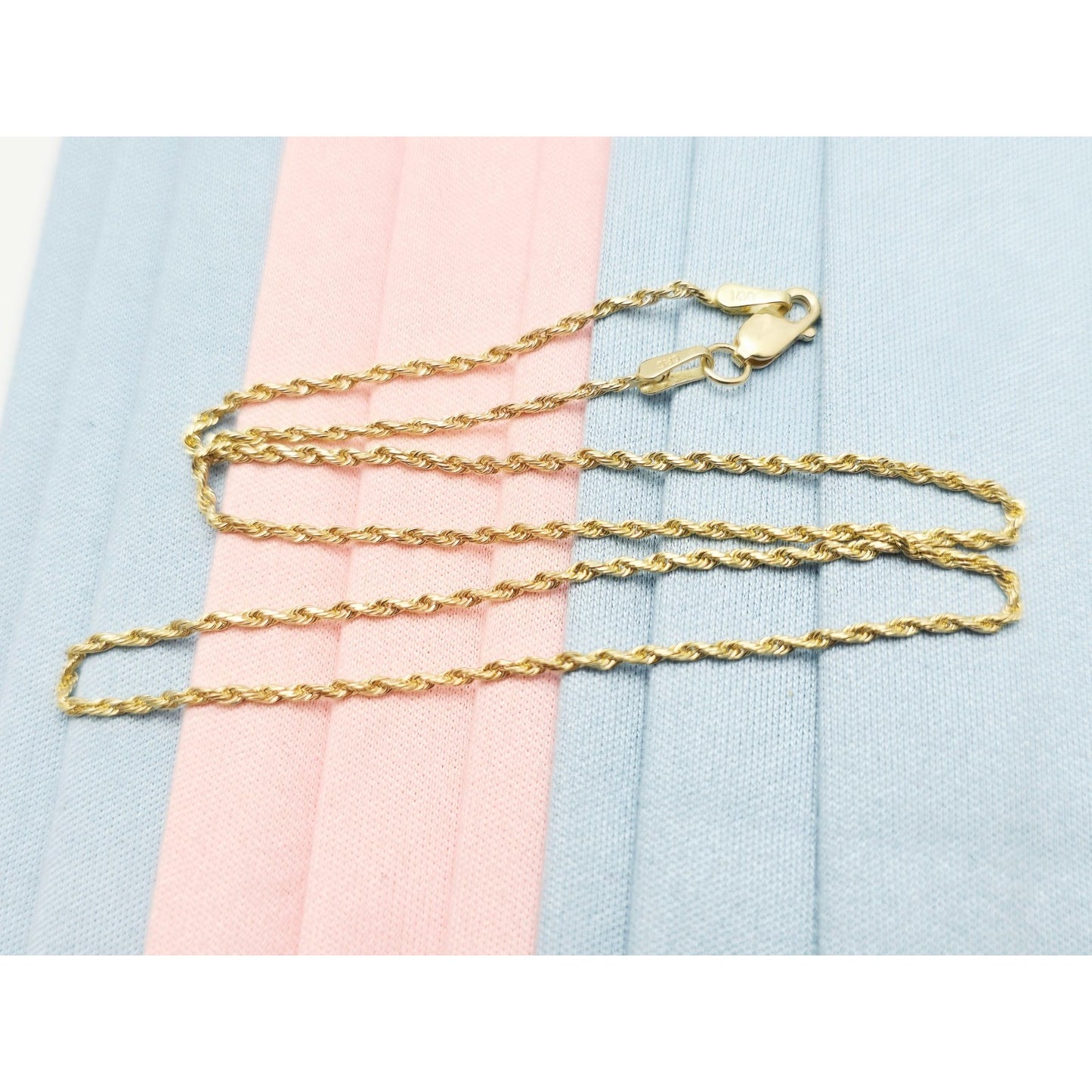 14K Yellow Gold Child Kid Baby Rope Chain Necklace