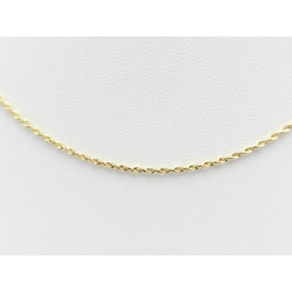 14K Yellow Gold Child Kid Baby Rope Chain Necklace