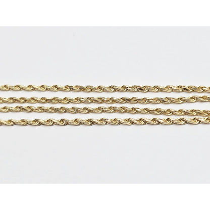 14K Yellow Gold Child Kid Baby Rope Chain Necklace