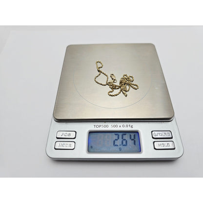 14K Yellow Gold Child Kid Baby Rope Chain Necklace