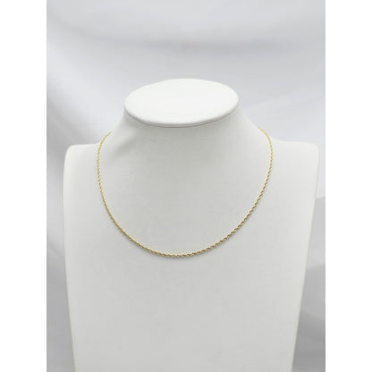 14K Yellow Gold Child Kid Baby Rope Chain Necklace
