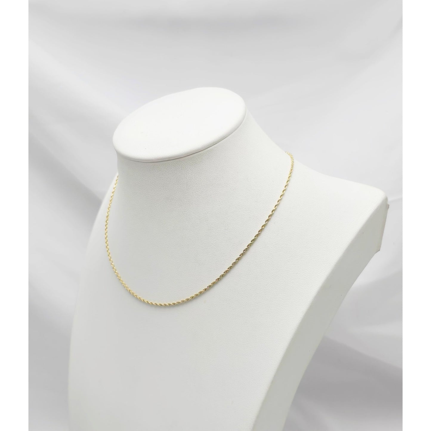 14K Yellow Gold Child Kid Baby Rope Chain Necklace