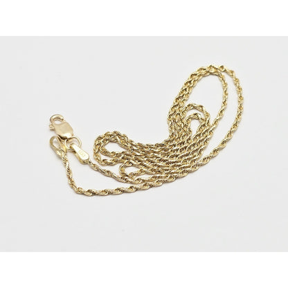 14K Yellow Gold Child Kid Baby Rope Chain Necklace