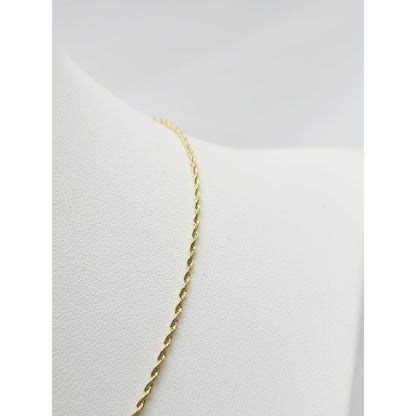14K Yellow Gold Child Kid Baby Rope Chain Necklace