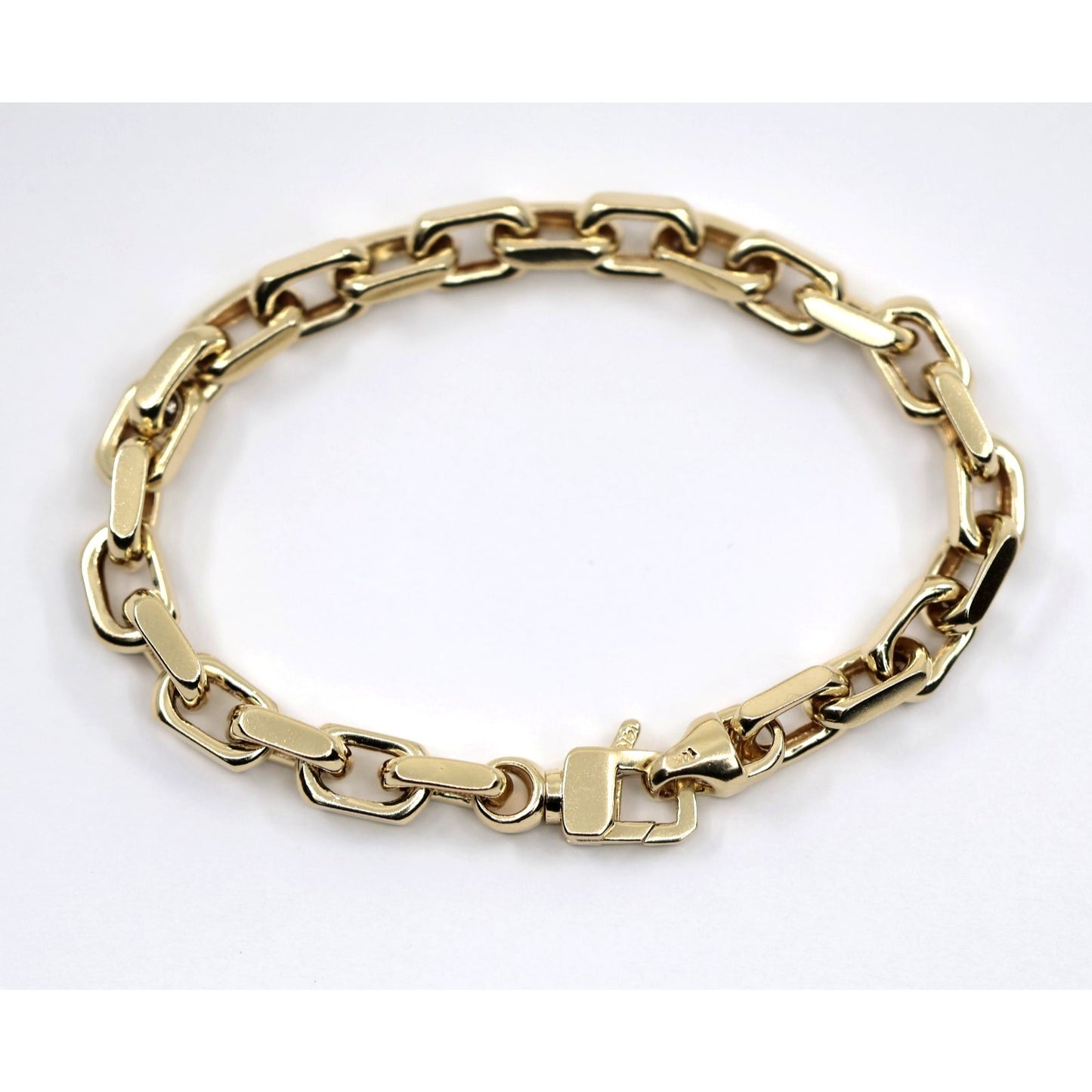 14K Yellow Gold Fancy Custom Link Bracelet