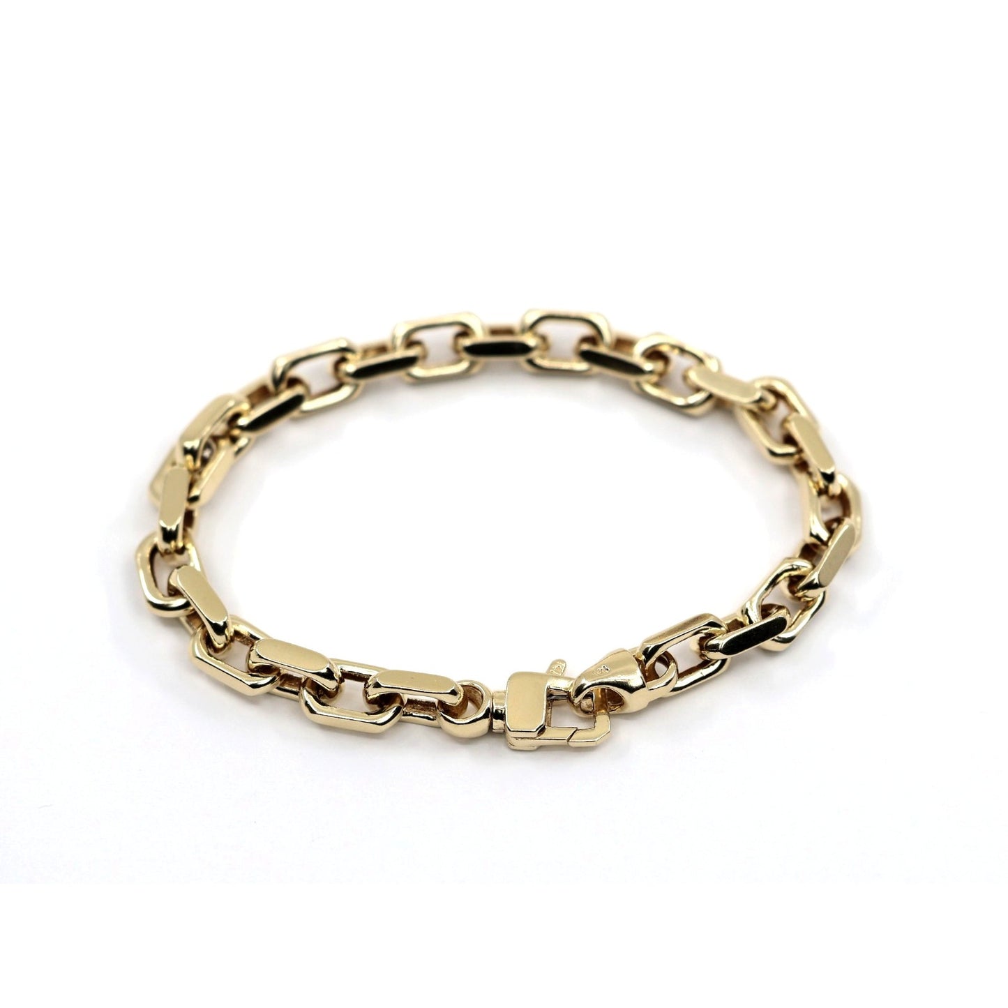 14K Yellow Gold Fancy Custom Link Bracelet