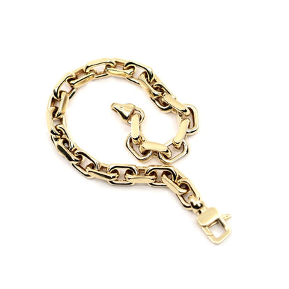 14K Yellow Gold Fancy Custom Link Bracelet