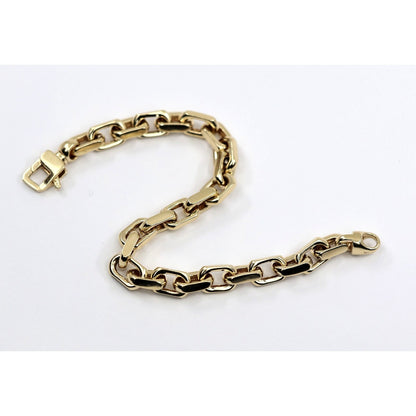 14K Yellow Gold Fancy Custom Link Bracelet