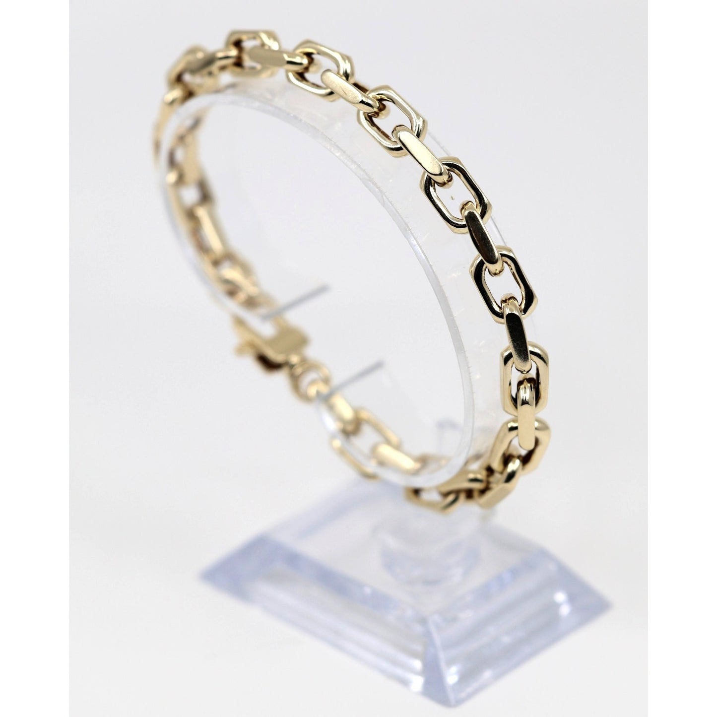 14K Yellow Gold Fancy Custom Link Bracelet